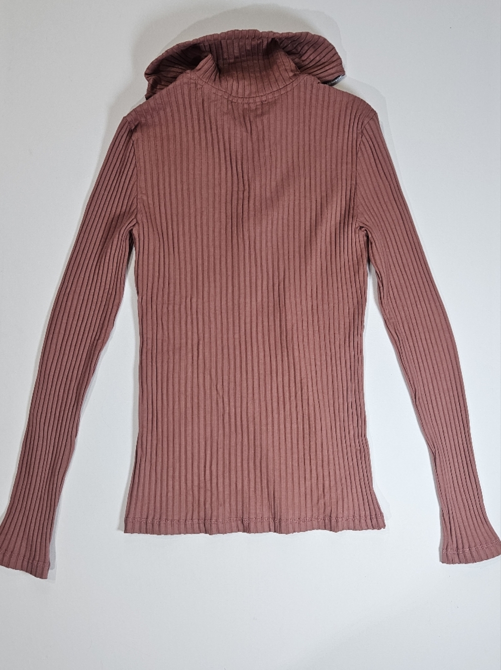 Tahari Ribbed Quarter Zip Sweater Womens Large Mauve Fitted Preppy Academia - Picture 3 of 7